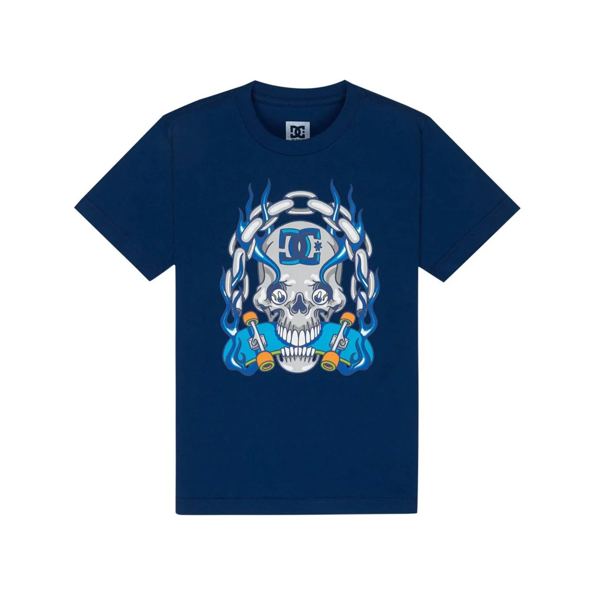 T-Shirt Burning Skull Bambino