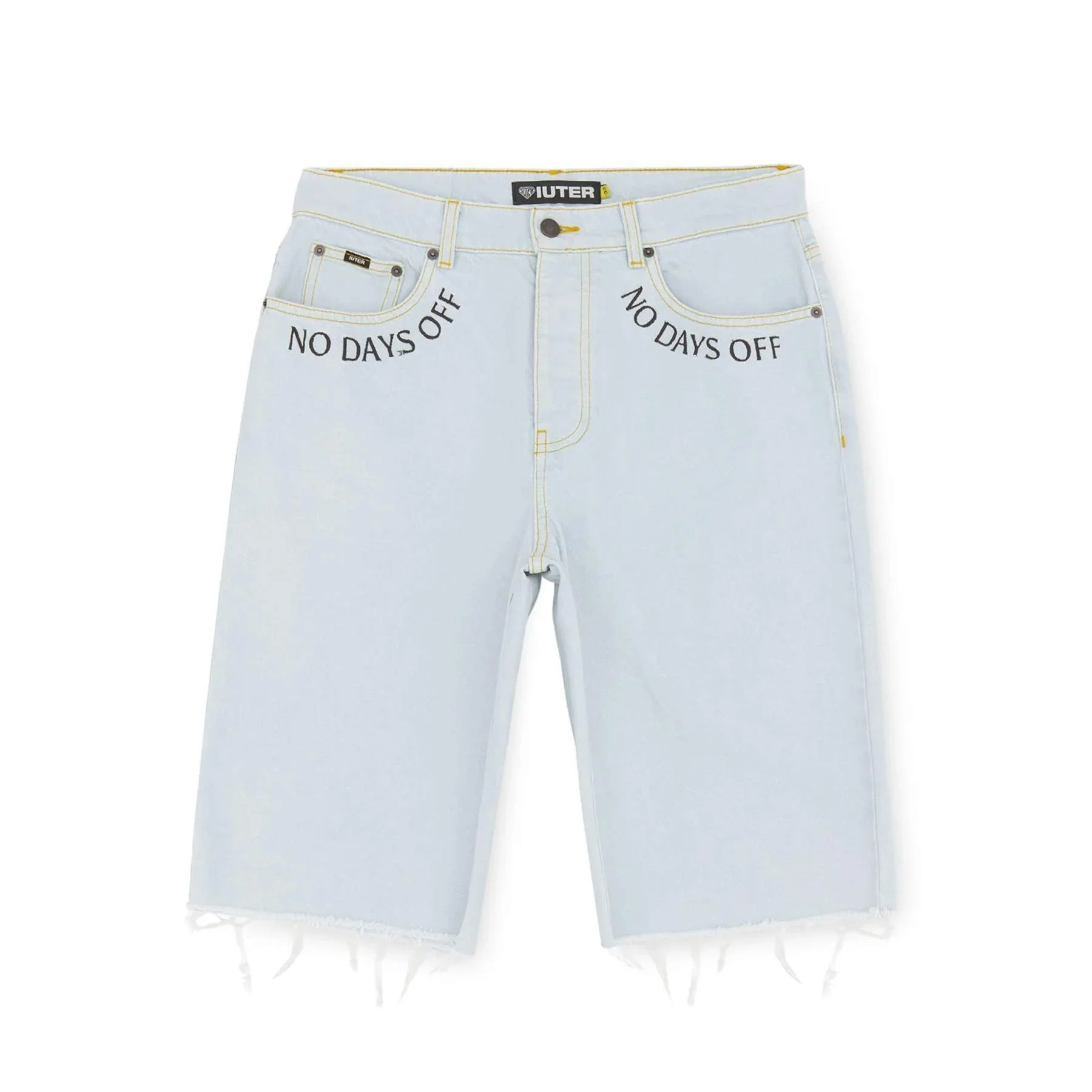 Bermuda Denim Fringed Baggy