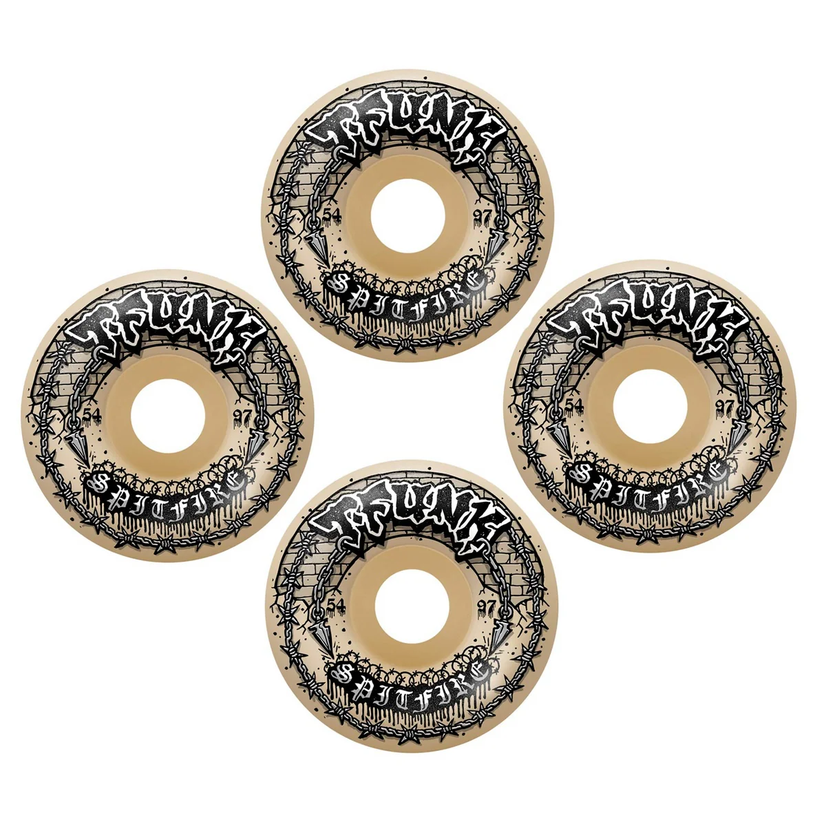 Ruote  T-Funk Raw F4 97 Radial Full 54mm